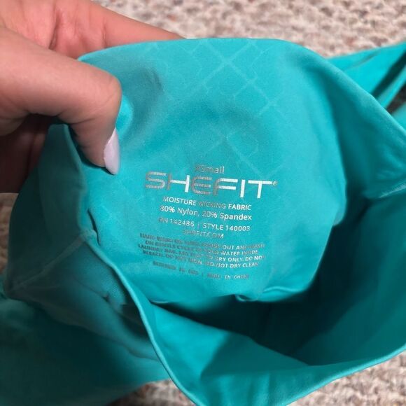 Shefit Boss Leggings Teal Athletic Tights- Size XS - Picture 8 of 12